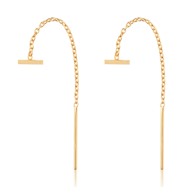 Minimal Bar Threader Earrings - Kristin Perry Accessories